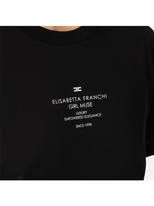 PRINTED T-SHIRT ELISABETTA FRANCHI | MA63D56E2110 Nero